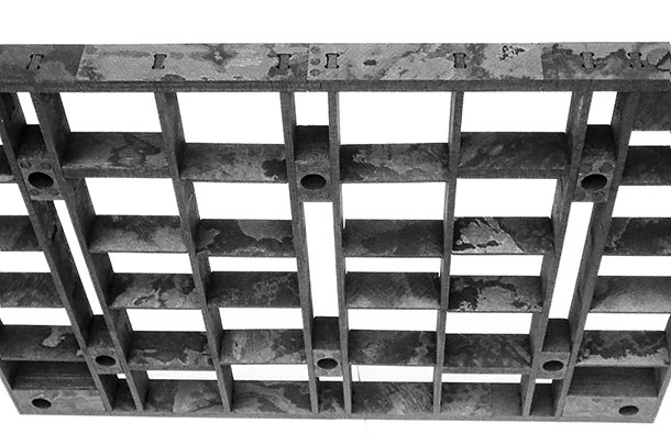 Решетка из УУКМ 830х630мм - carbon-carbon frame&nbsp; 830x630mm